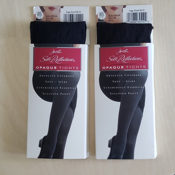 Navy Hanes Opaque Tights Size Ab | Poshmark